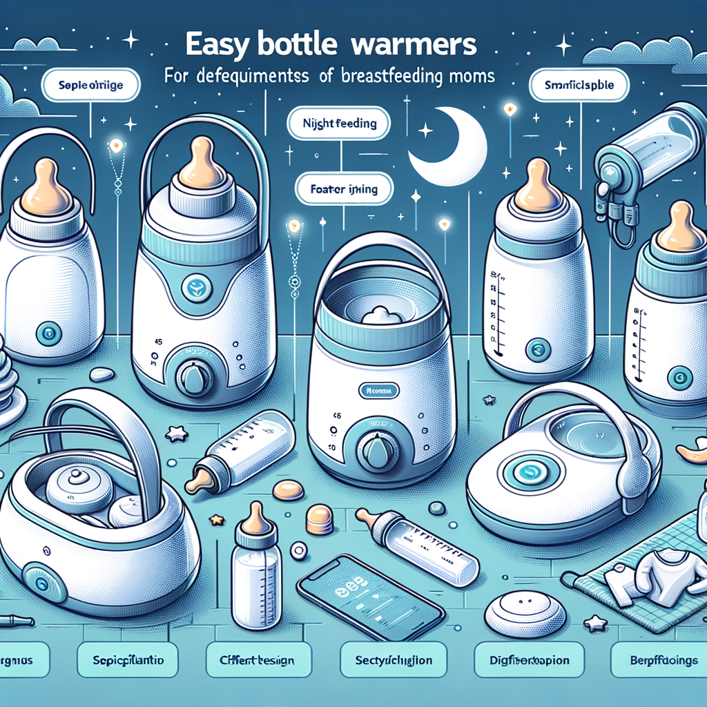 Top-rated bottle warmers for breastfeeding moms, simplifying night feedings for babies, showcasing the best bottle warmers for breast milk, ideal nighttime feeding solutions.