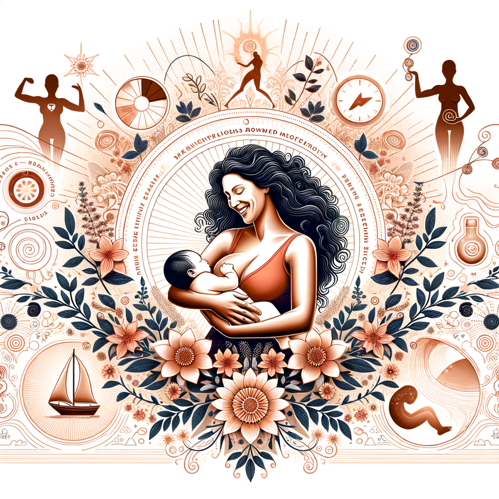 Happy mother breastfeeding newborn, illustrating benefits of breastfeeding on maternal health, post-pregnancy weight loss, and boosted metabolism.