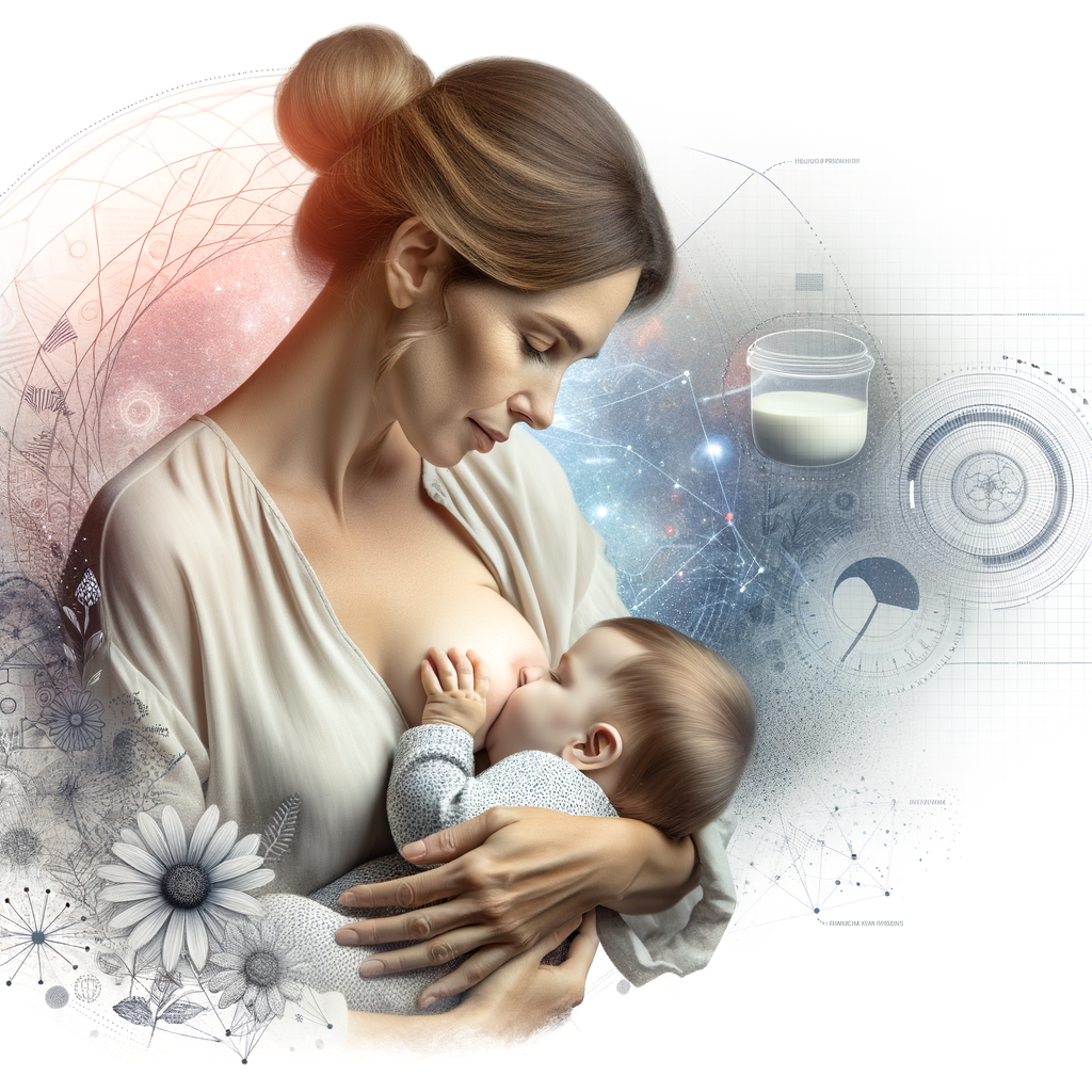 Thoughtful mother breastfeeding her baby, illustrating the emotional aspects and psychological benefits of breastfeeding, providing insight into breastfeeding psychology and maternal mental health.